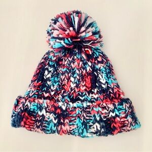 Chunky Knit Fleece-lined Pom Pom Beanie NWT